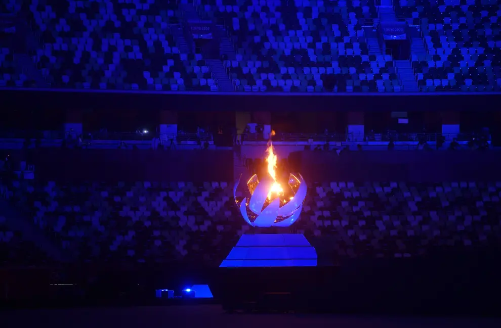Tokyo 2020 Olympics - The Tokyo 2020 Olympics Closing Ceremony - Olympic Stadium, Tokyo, Japan - August 8, 2021. General view inside the stadium during the closing ceremony REUTERS/Hamad I Mohammed[[[REUTERS VOCENTO]]] OLYMPICS-2020-CEREMONY/CLOSING