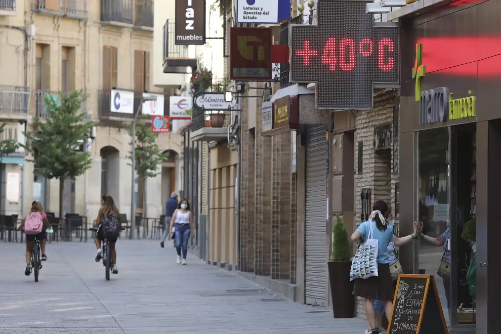 Las temperaturas máximas en Huesca se alcanzaron sobre las 17:30.