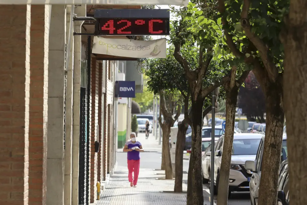 Las temperaturas máximas en Huesca se alcanzaron sobre las 17:30.