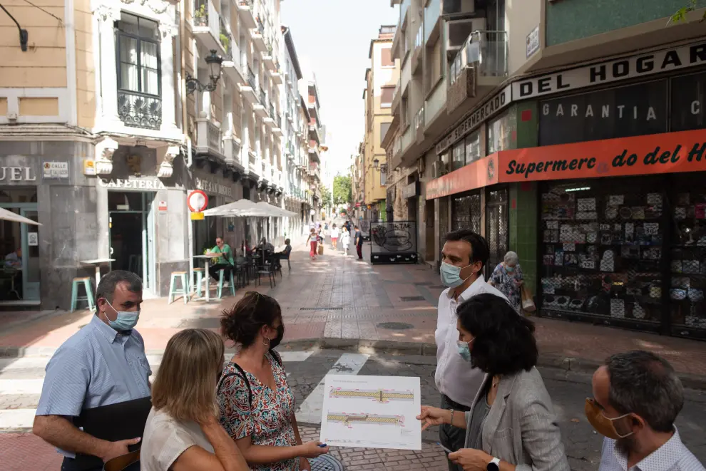 Presentación de la reforma de la calle de San Miguel de Zaragoza.