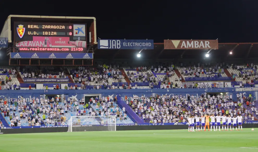 Foto del partido Real Zaragoza-Ibiza, primera jornada de Segunda División, en La Romareda