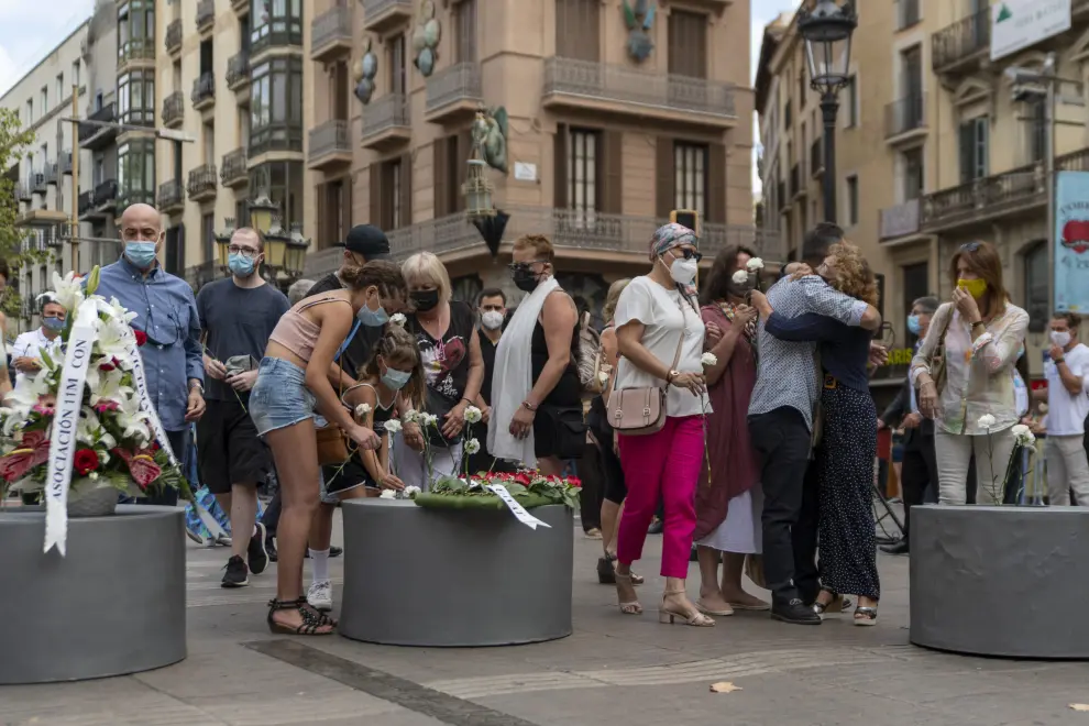Homenaje a las víctimas de los atentados de Barcelona
