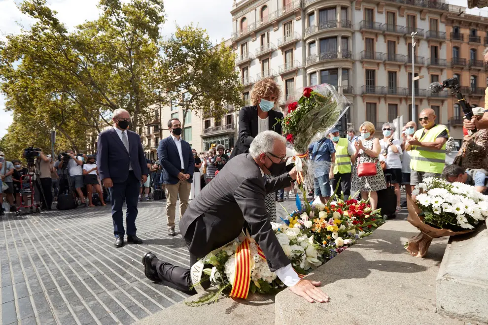 Homenaje a las víctimas de los atentados de Cataluña