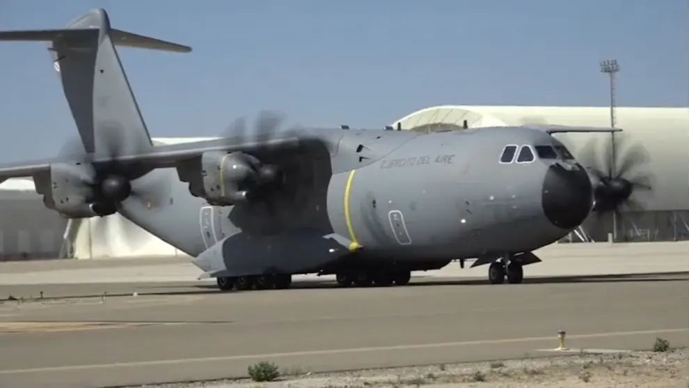 Partida del segundo avión hacia Afganistán desde la Base de Zaragoza
