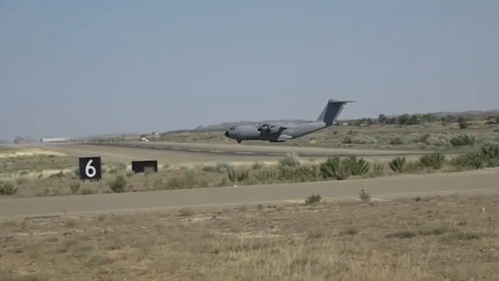 Partida del segundo avión hacia Afganistán desde la Base de Zaragoza