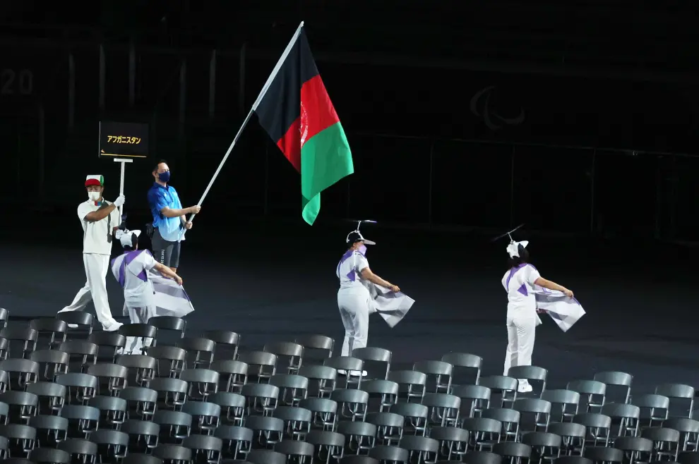 Bandera de Afganistán en los Juegos Paralímpicos de Tokio