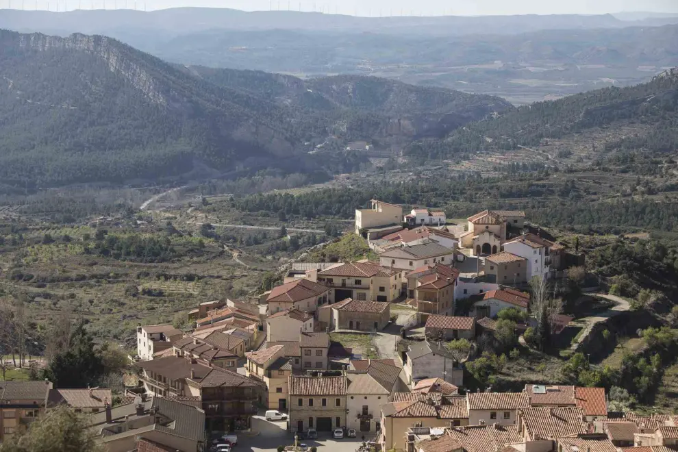 Vista del municipio de Castellote.