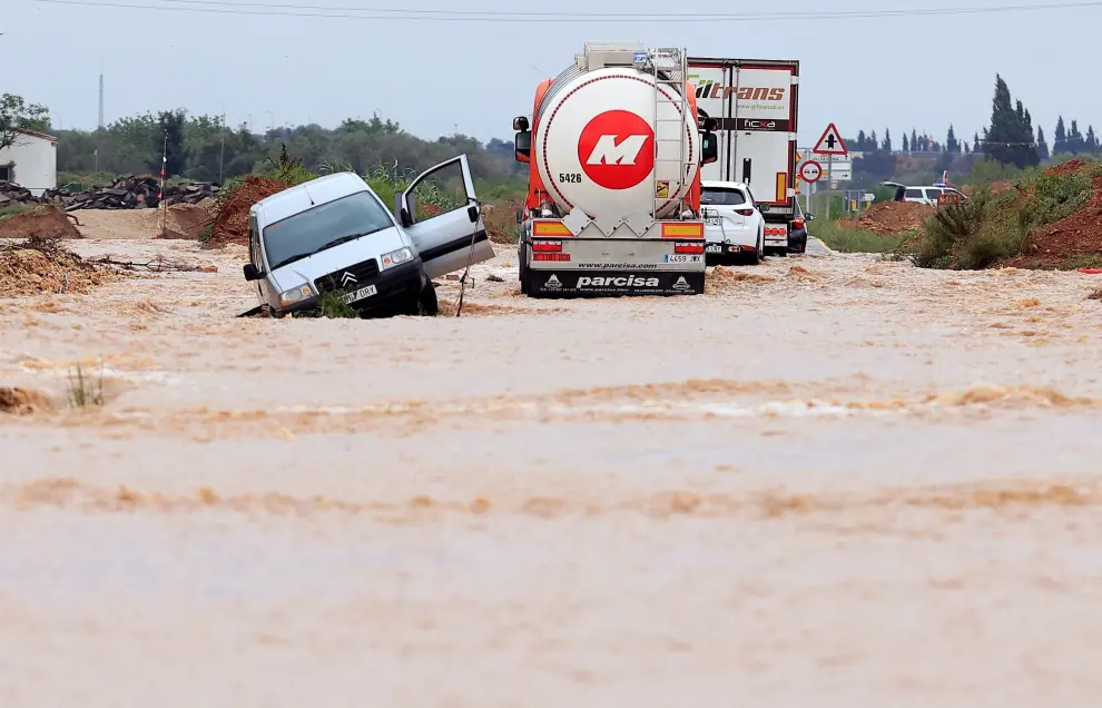 Vinaroz, en el norte de Castellón, muy afectado por las inundaciones