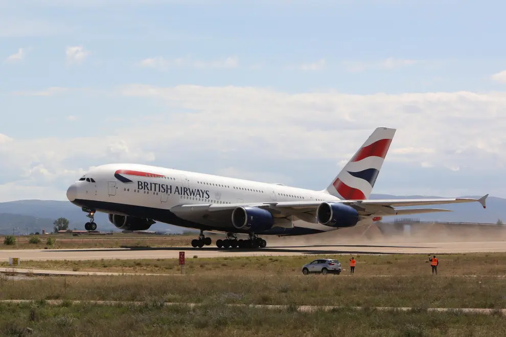 Primer despegue del Airbus A380 del Aeropuerto de Teruel