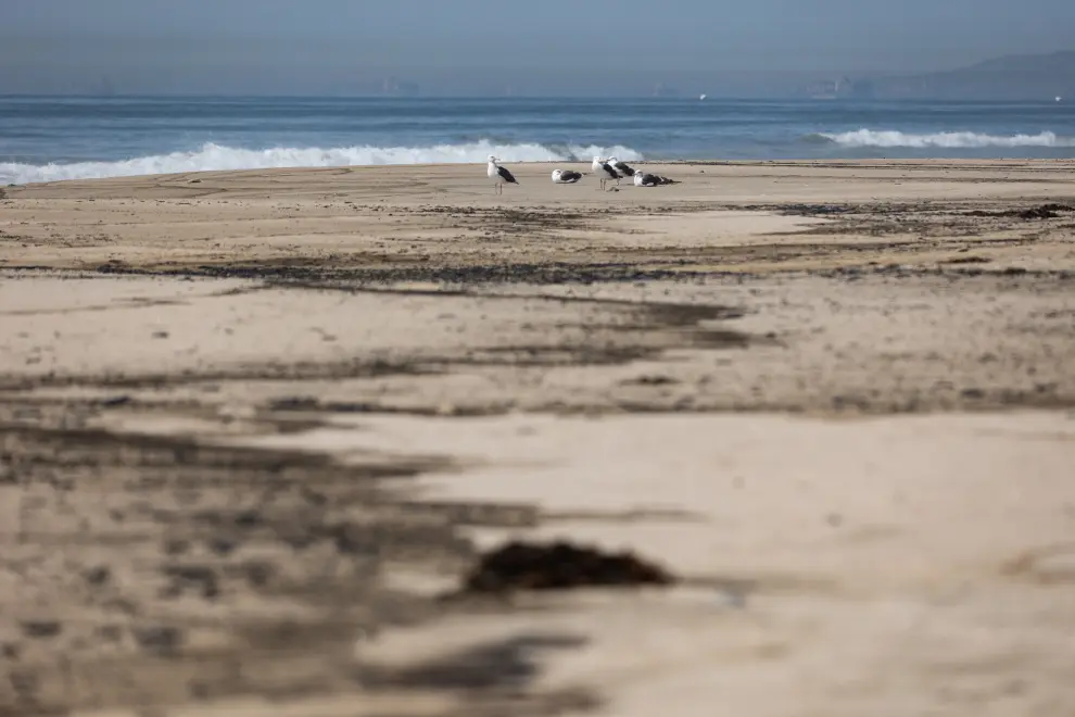 Oil Spill off the coast of Huntington Beach, California