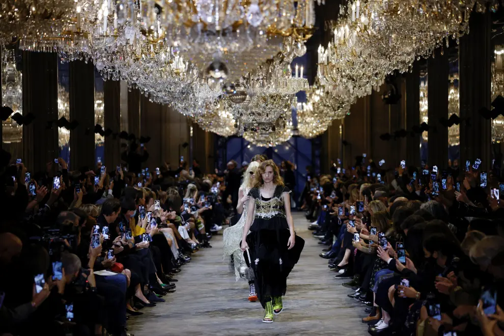 Desfile de Louis Vuitton en la Paris Fashion Week Spring/Summer 2022.  FRANCE PARIS FASHION WEEK