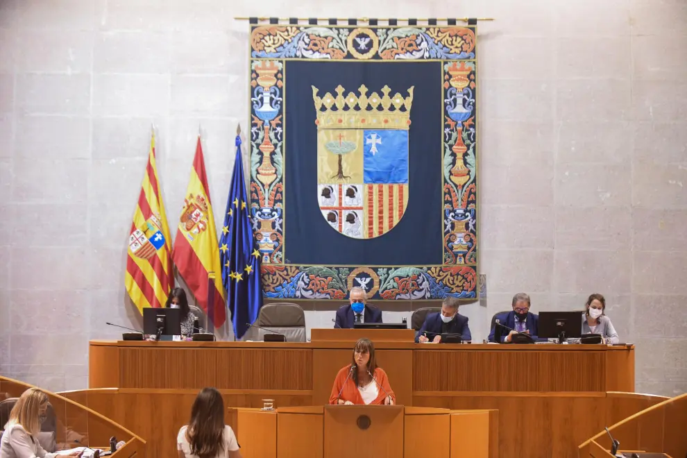 Pleno de las Cortes de Aragón en el Palacio de la Aljafería