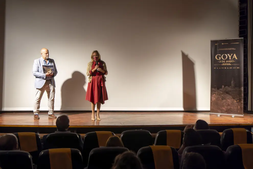 Presentación en el cine Marín de Teruel del cortometraje '3 de Mayo' de Carlos Saura.