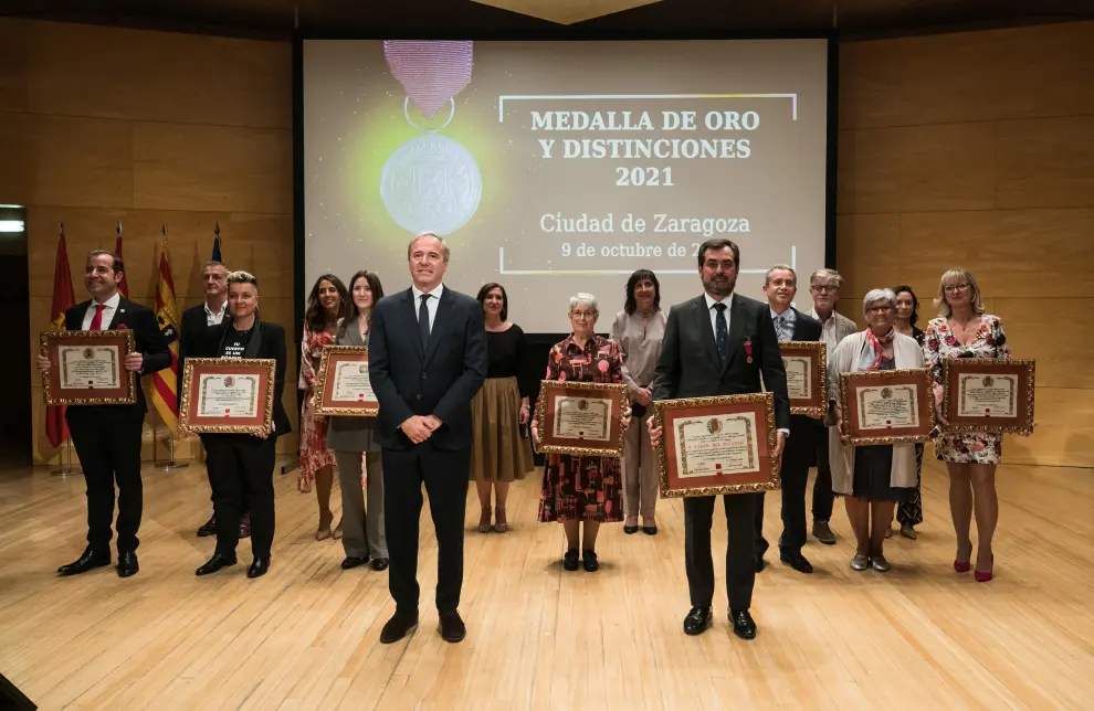 Entrega de la medalla de oro y títulos honoríficos del Ayuntamiento de Zaragoza.