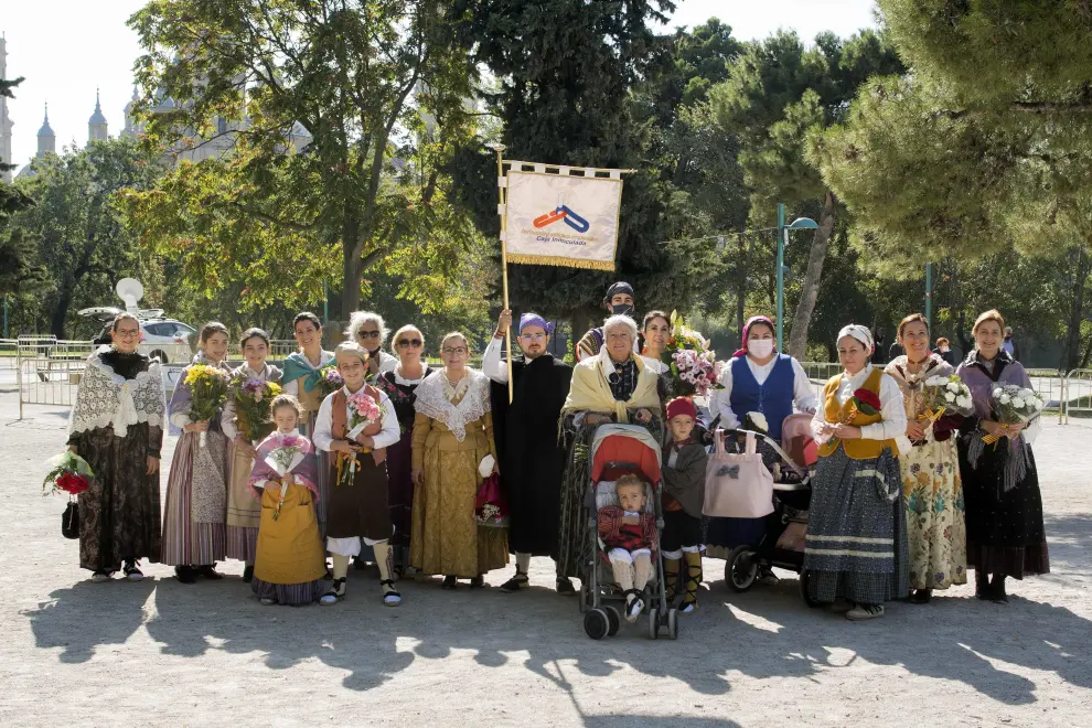 Grupos de la Ofrenda del Pilar 2021. Grupo Hermandad de Antiguos empleados de la Cai