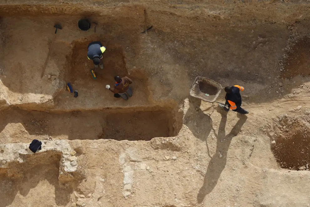 Aparecen restos humanos en la excavación de un nuevo edificio de viviendas en el centro de Zaragoza