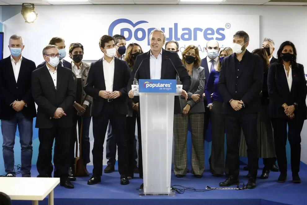 Azcón presenta 2.389 avales para liderar el PP aragonés.