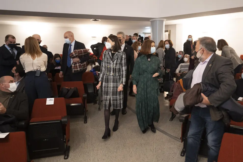Llegada de la ministra de Justicia, Pilar Llop a la inaguracion de las jornadas Dialogos sobre el futuro de la España despoblada en Teruel. Foto Antonio Garcia/bykofoto. 15/11/21[[[FOTOGRAFOS]]]