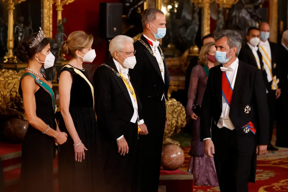 Los Reyes ofrecen una cena de gala al presidente italiano