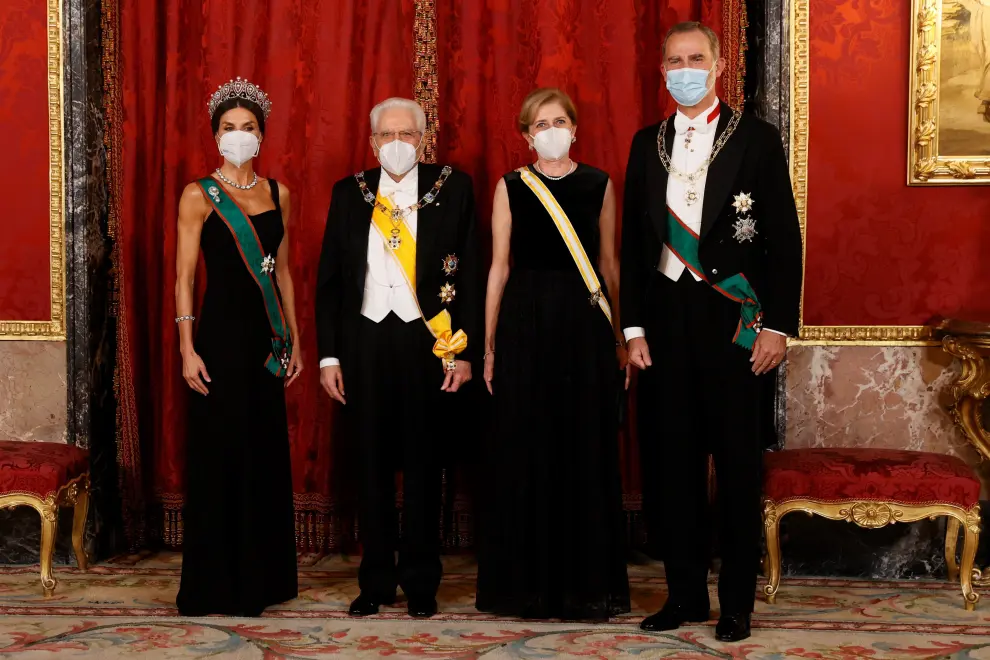 Los Reyes ofrecen una cena de gala al presidente italiano