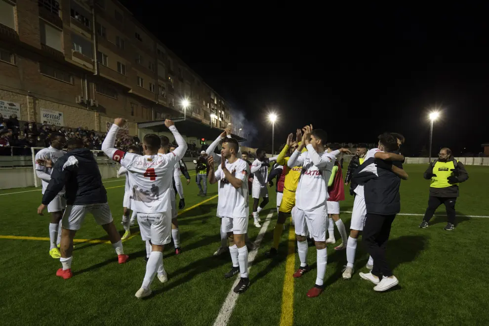 Celebracion del pase a siguiente ronda de Copa del Rey del utrillas tras el partido frente al Injerto. Foto Antonio garcia/bykofoto. 17/11/21[[[FOTOGRAFOS]]]