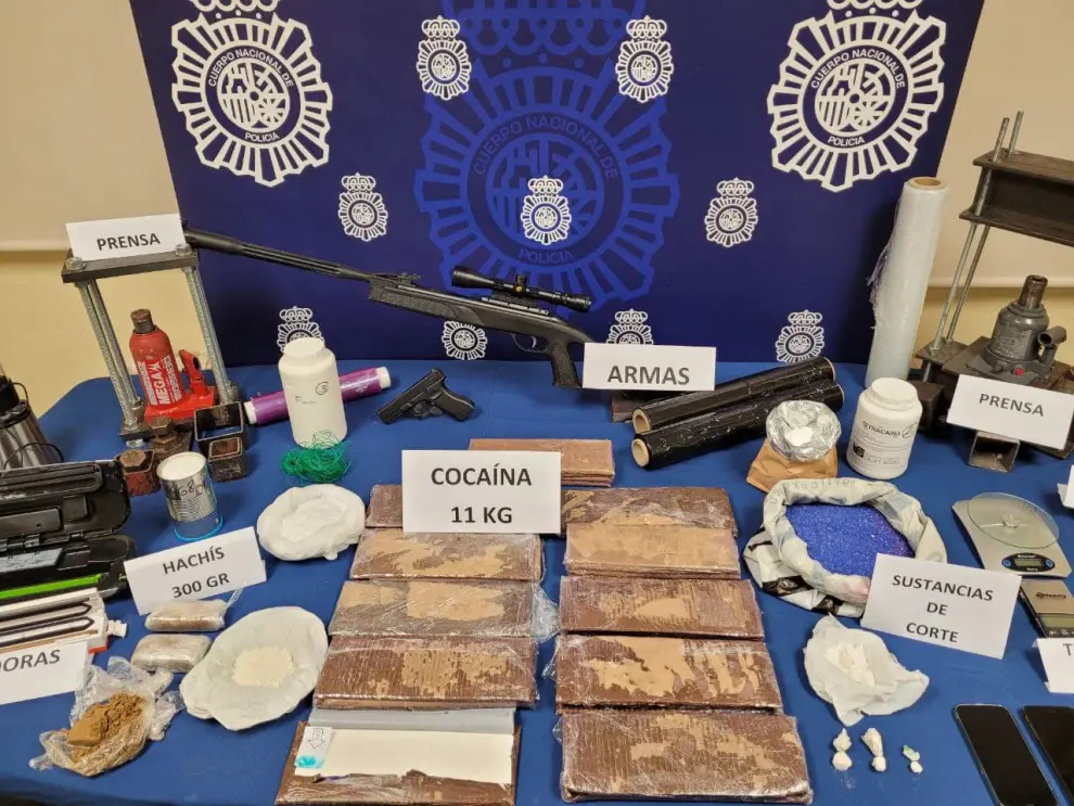 13 detenidos en una operación contra la distribución de cocaína a gran escala en Zaragoza, Teruel y Cataluña