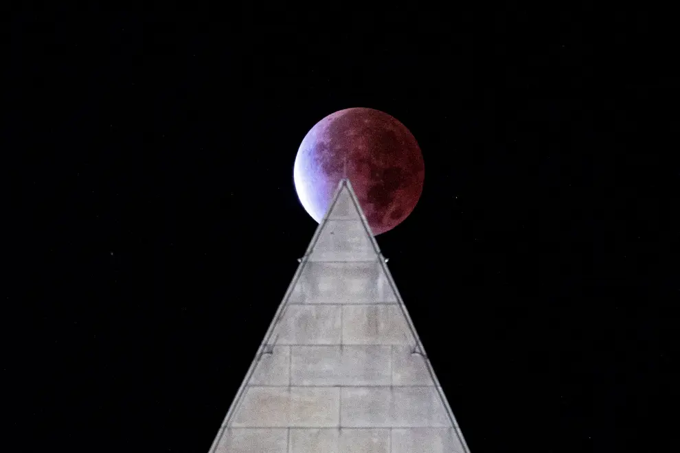 El eclipse de luna visto desde Washington