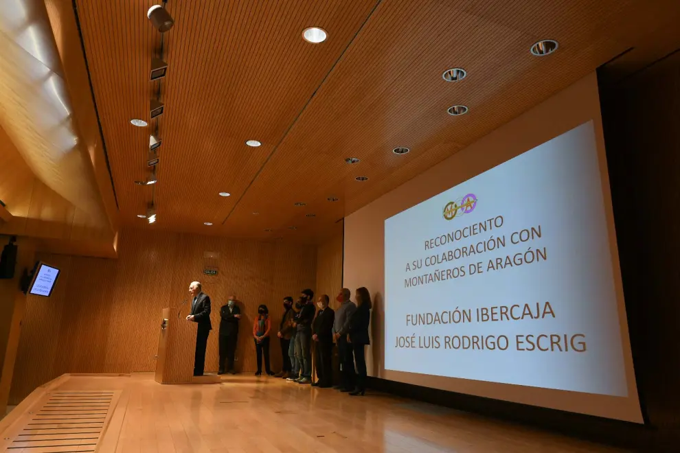 Foto de la gala de entrega de premios y distinciones de Montañeros de Aragón