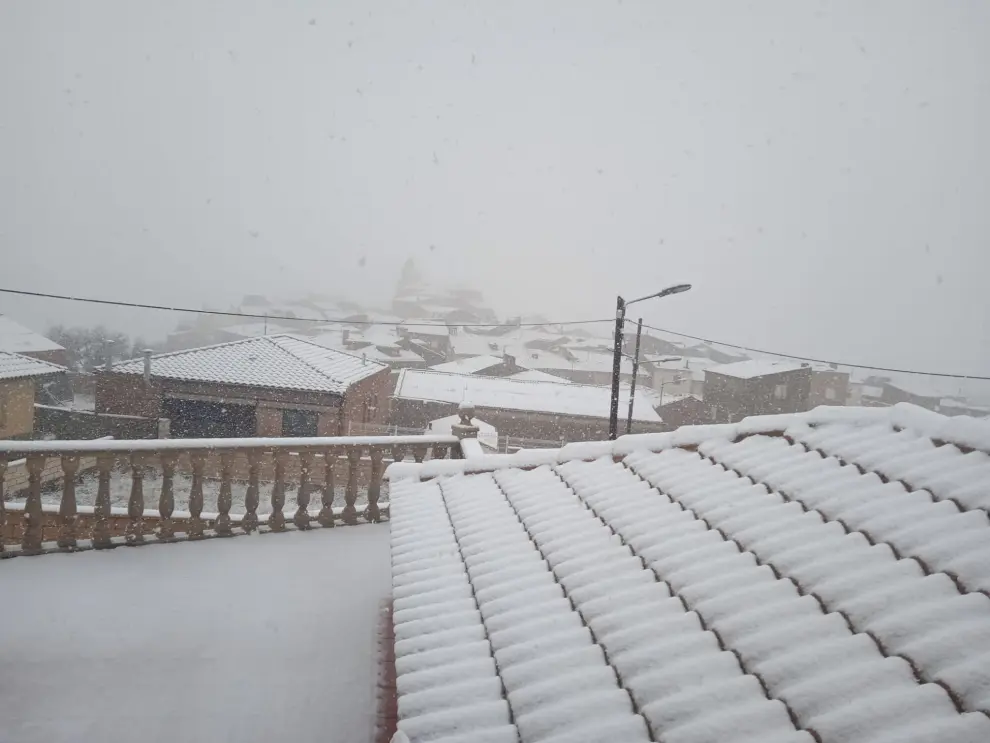 Nieve en Alconchel de Ariza, Comunidad de Calatayud.
