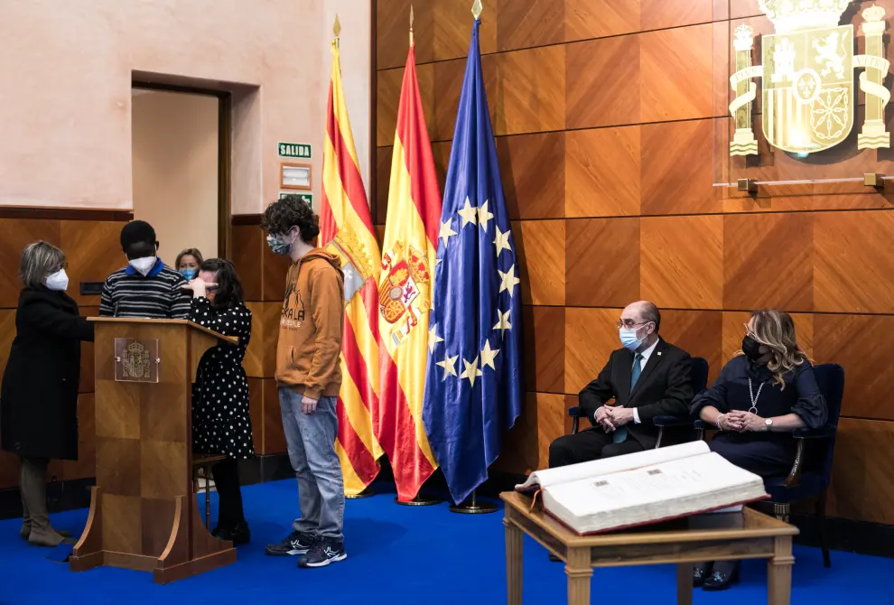 Fotos del acto de celebración del 43 aniversario de la Constitución, que ha tenido lugar en la Delegación del Gobierno en Zaragoza
