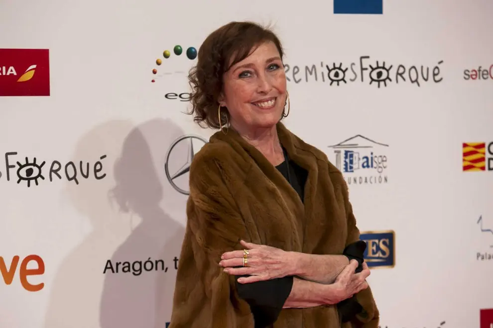 Verónica Forqué en la gala de entrega de los Premios Forqué de 2018 en el Palacio de Congresos de Zaragoza.