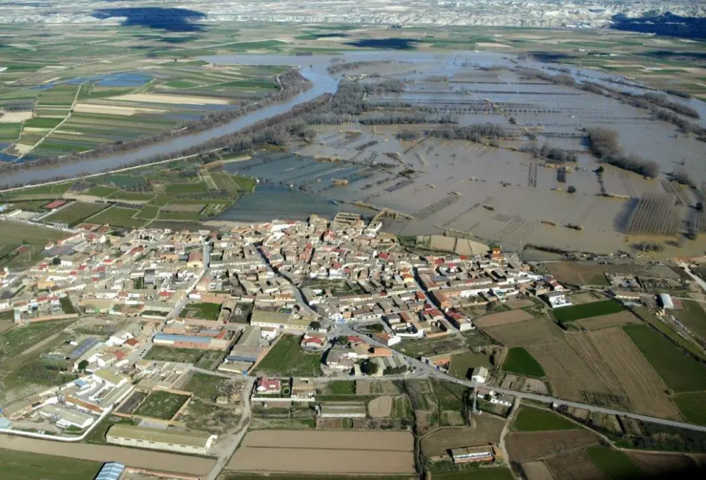 Crecida del río Ebro en la Ribera Alta en 2003