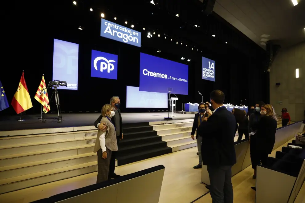 El congreso del PP-Aragón se celebra este domingo en el Palacio de Congresos de Zaragoza.