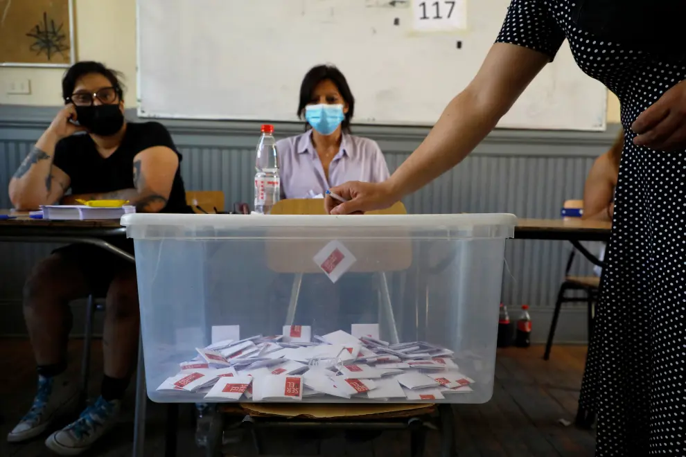 Chileans vote in presidential election in Santiago