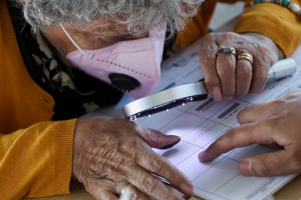 Chileans vote in presidential election, in Santiago
