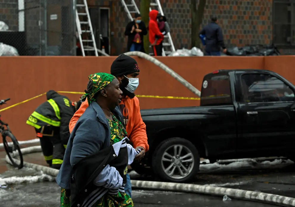 Devastador incendio en un edificio del Bronx, en Nueva York.