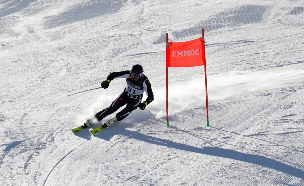 Prueba de esquí en Candanchú de los Campeonatos Nacionales Militares