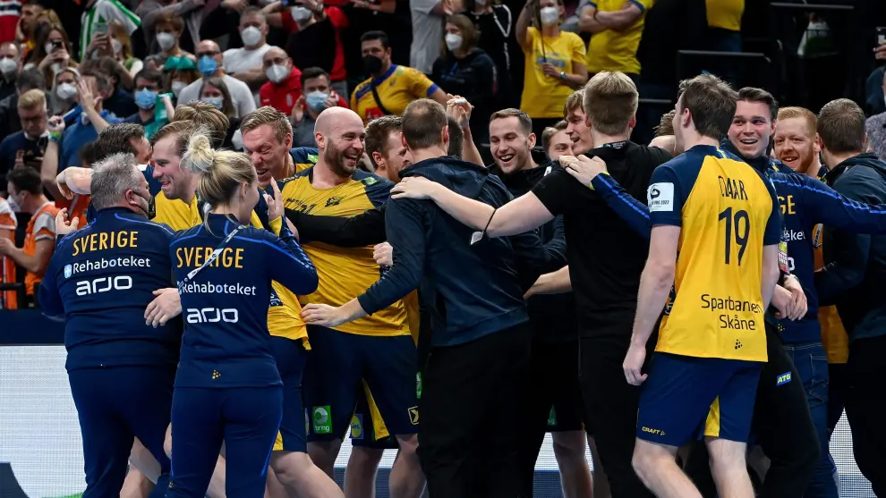 La final del Europeo de Balonmano Suecia-España, en imágenes