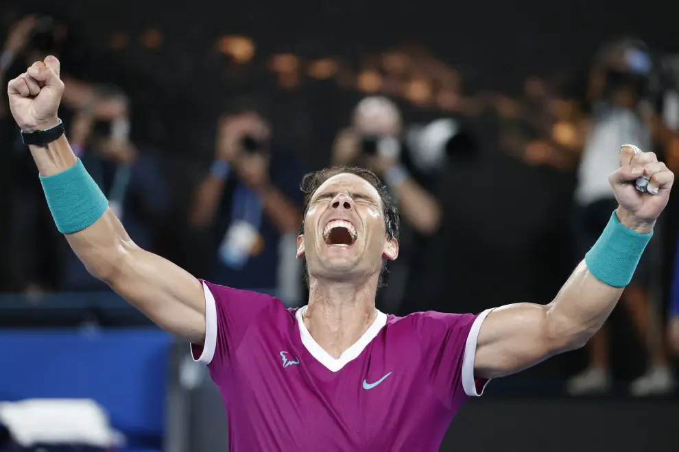 Rafael Nadal, tras lograr la victoria.