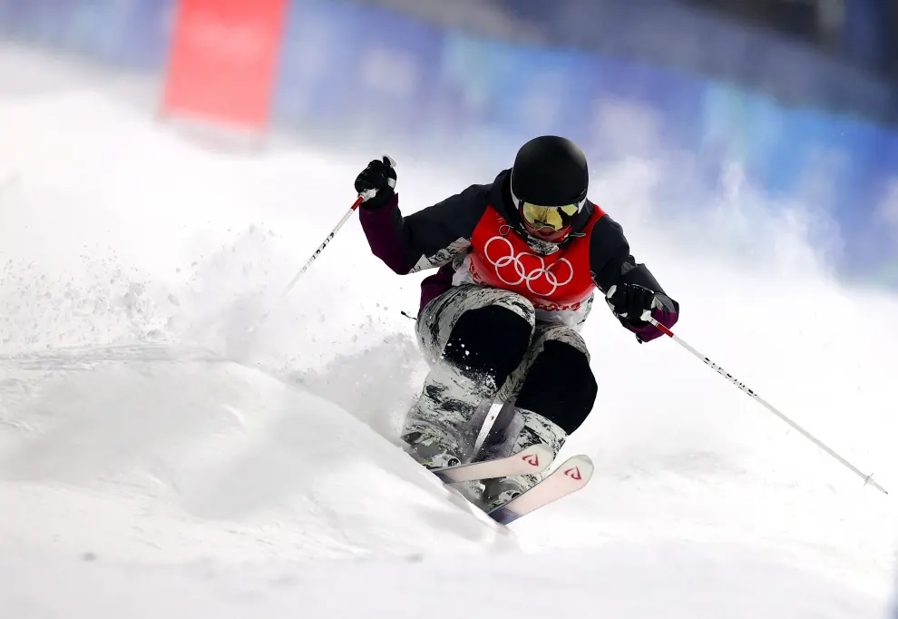 2022 Beijing Olympics - Freestyle Skiing - Women's Moguls - Qualification 1 - Genting Snow Park, Zhangjiakou, China - February 3, 2022. Hannah Soar of the United States in action. REUTERS/Lisi Niesner OLYMPICS-2022-FREESTYLE/
