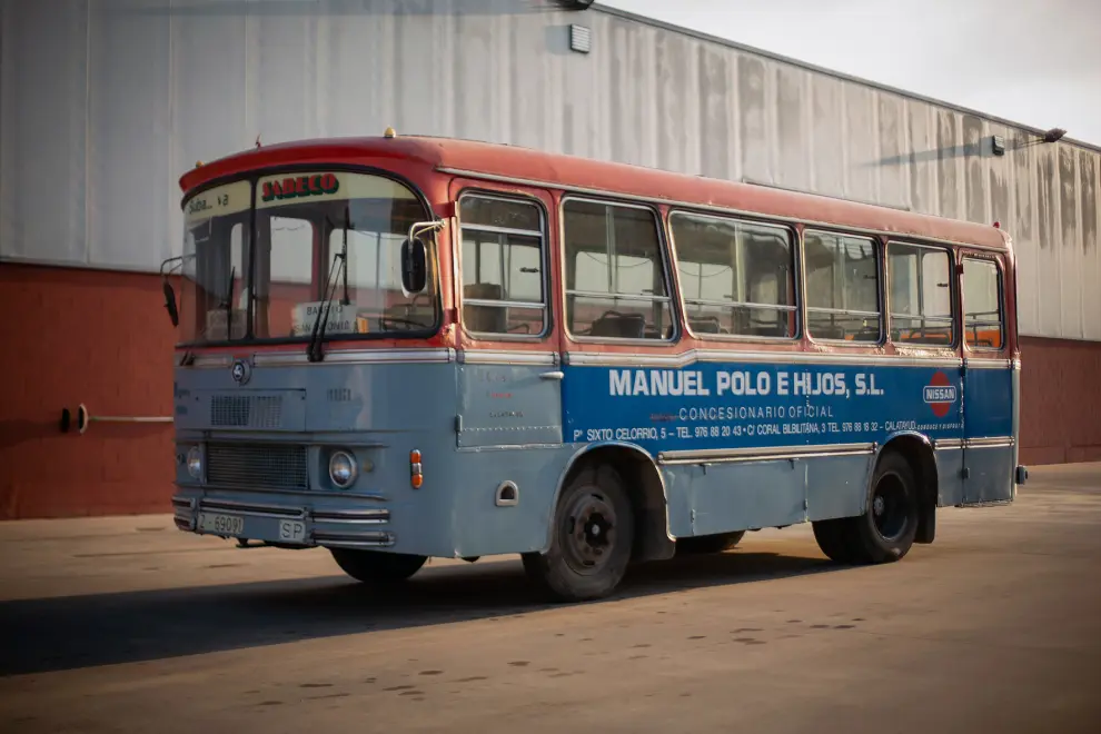 Así era el primer bus que circuló en Calatayud
