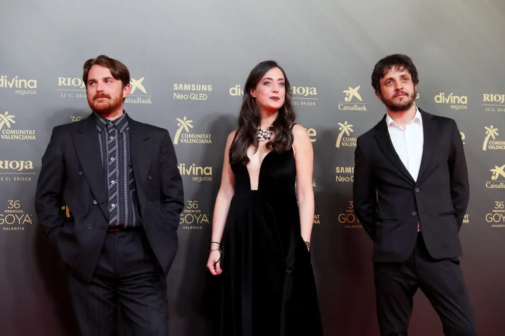 Equipo de 'Mindano' en la alfombra roja de los Premios Goya 2022.