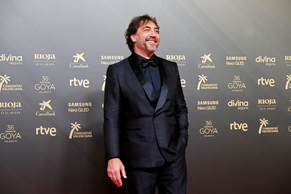 Javier Bardem en la alfombra roja de los Premios Goya 2022.