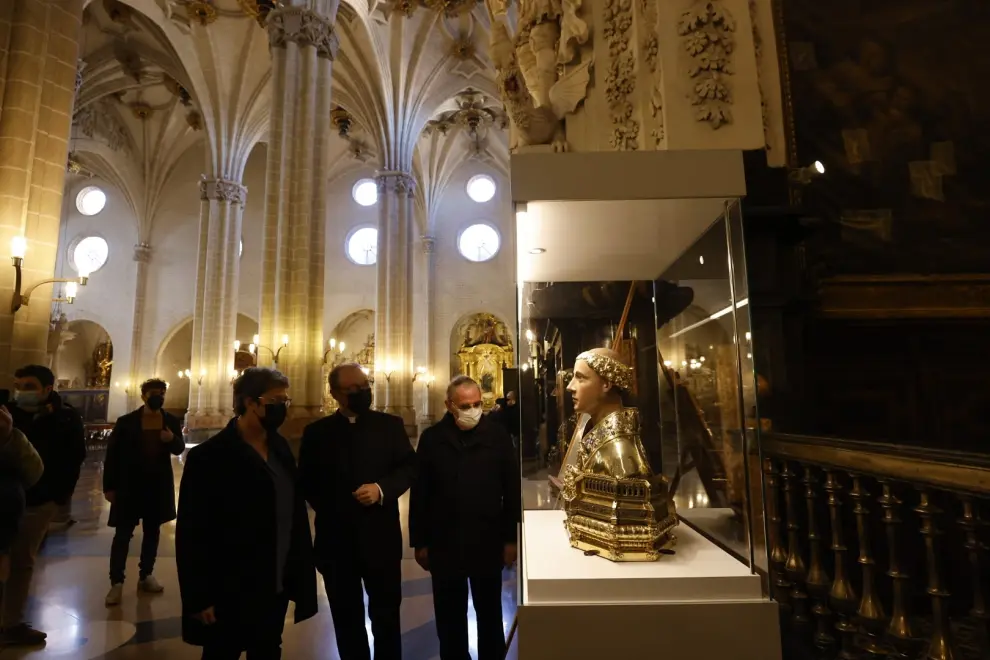 El Gobierno de Aragón restaura el busto relicario de San Vicente de la Seo