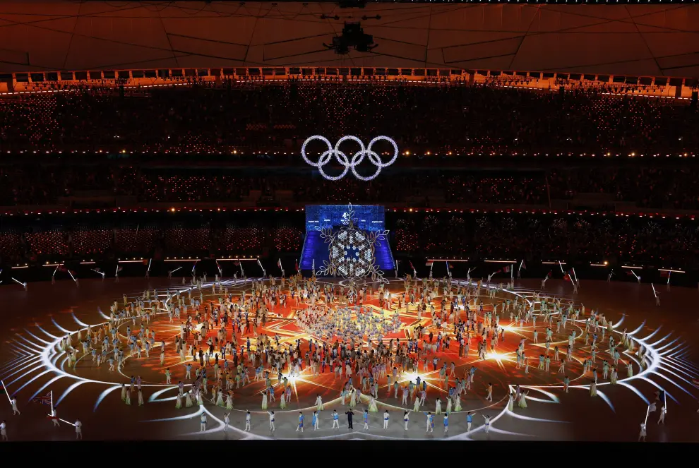 2022 Beijing Olympics - Closing Ceremony - National Stadium, Beijing, China - February 20, 2022. Performers are seen during the closing ceremony. REUTERS/Susana Vera OLYMPICS-2022-CLOSING/