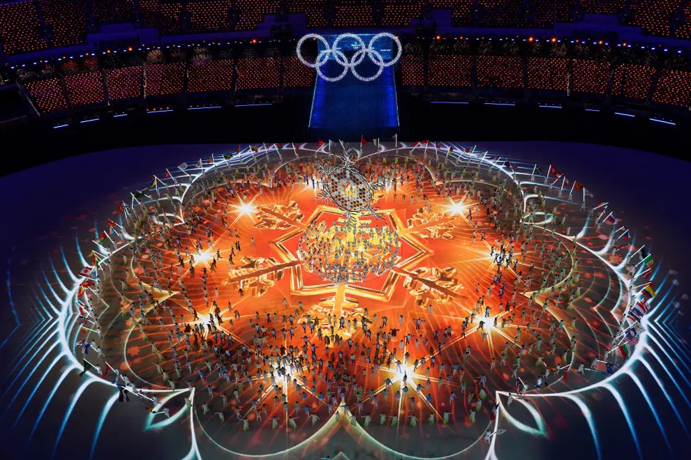 2022 Beijing Olympics - Closing Ceremony - National Stadium, Beijing, China - February 20, 2022. General view of performers during the closing ceremony. REUTERS/Susana Vera OLYMPICS-2022-CLOSING/