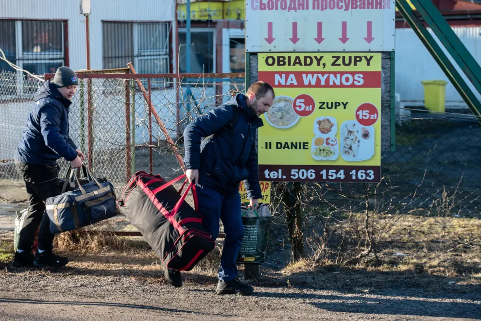 Imágenes de la frontera Ucrania-Polonia
