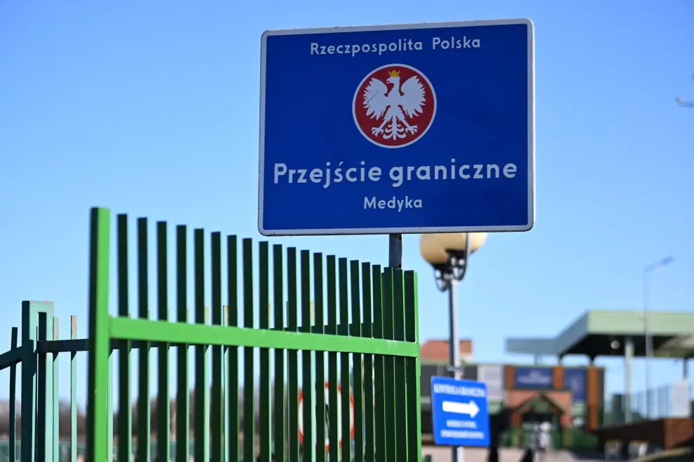 Imágenes de la frontera Ucrania-Polonia