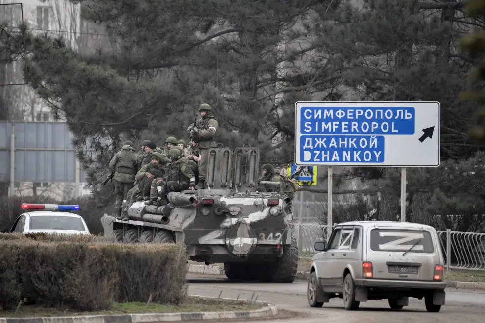 Tropas rusas en Armiansk.