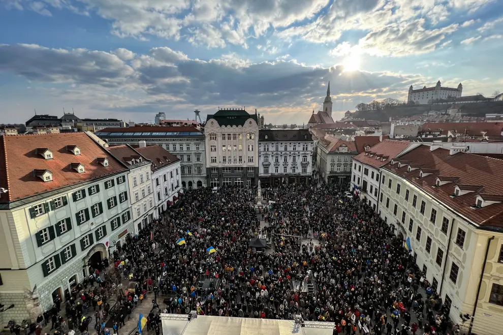 Manifestación en Bratislava